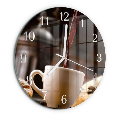 Round wall clock Coffee