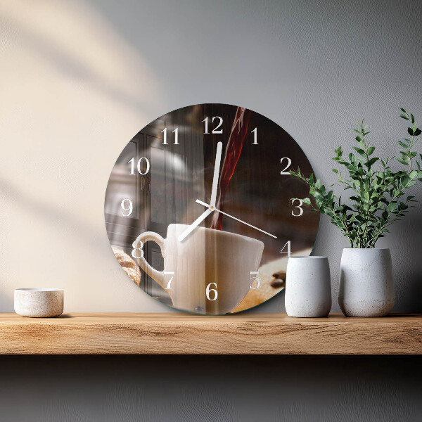 Round wall clock Coffee