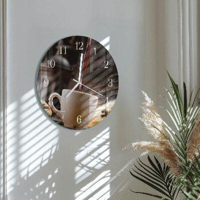 Round wall clock Coffee
