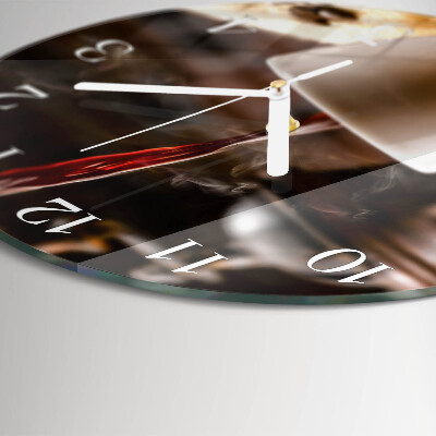 Round wall clock Coffee
