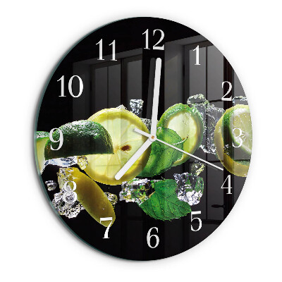 Round wall clock Lemon and Lime