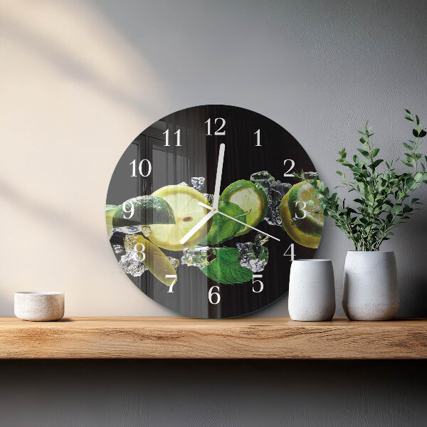 Round wall clock Lemon and Lime