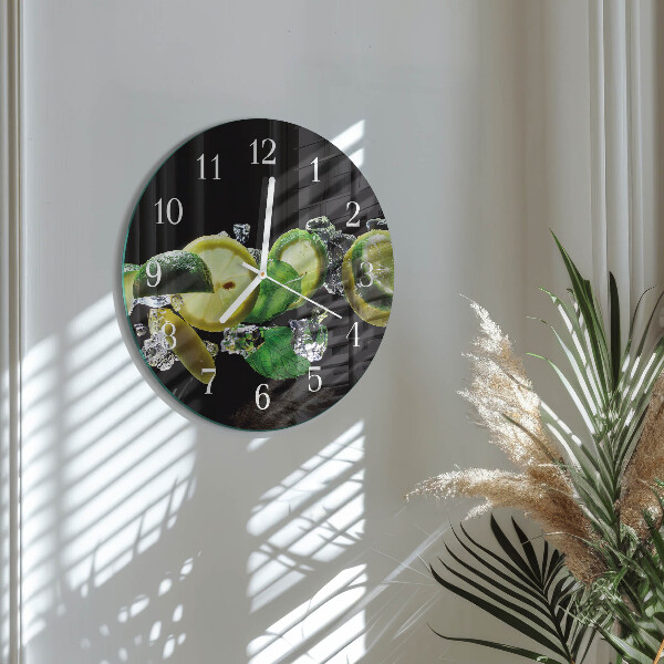 Round wall clock Lemon and Lime