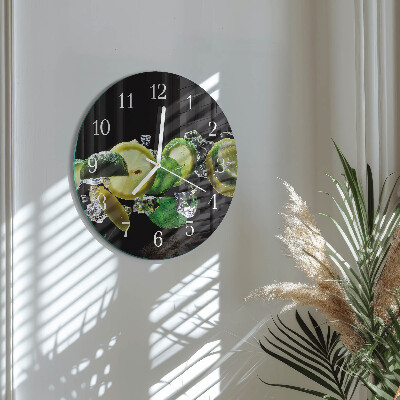 Round wall clock Lemon and Lime