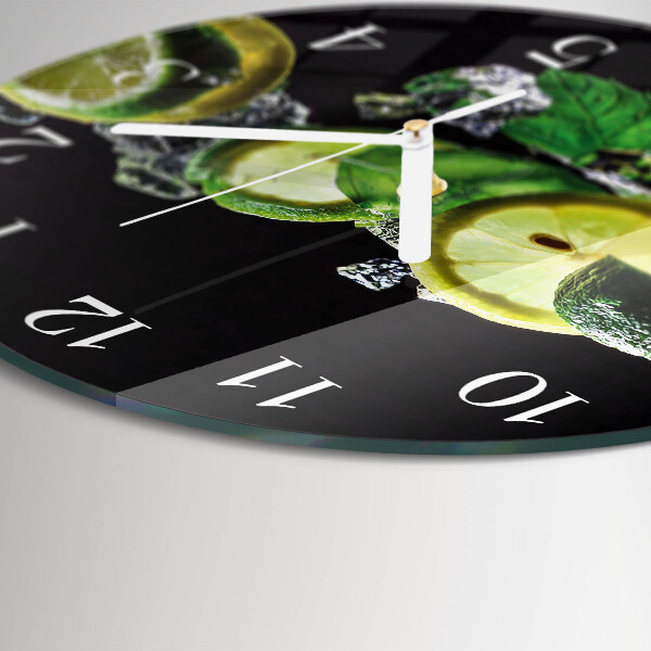Round wall clock Lemon and Lime