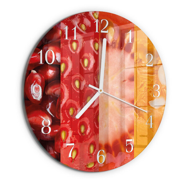 Round wall clock Fruit