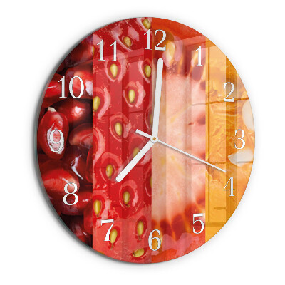 Round wall clock Fruit