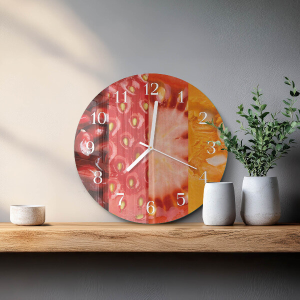 Round wall clock Fruit