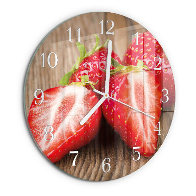Round wall clock Strawberries