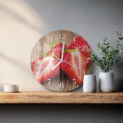 Round wall clock Strawberries