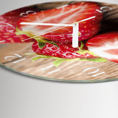 Round wall clock Strawberries