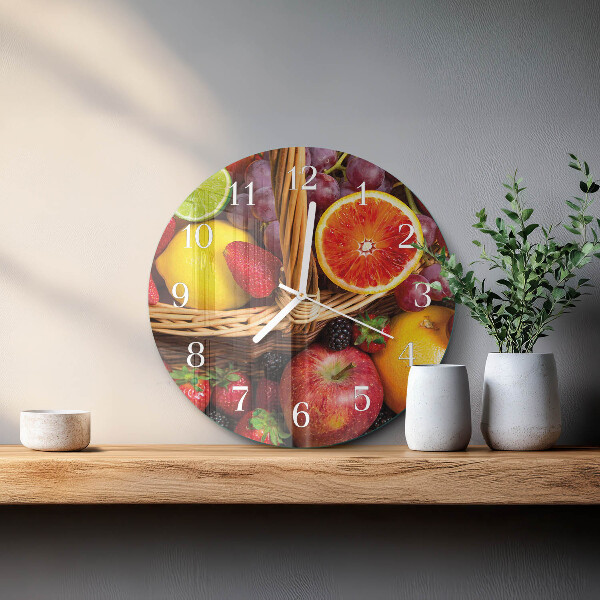 Round wall clock Fruit