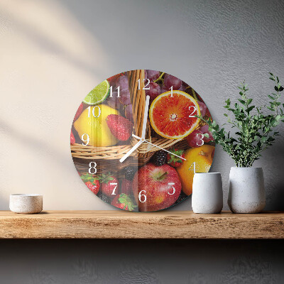 Round wall clock Fruit