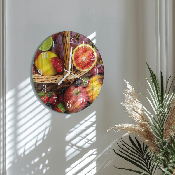 Round wall clock Fruit