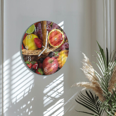 Round wall clock Fruit