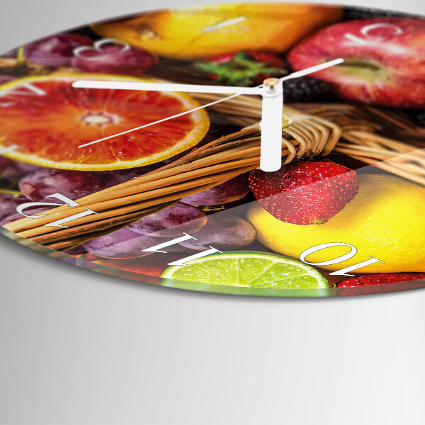 Round wall clock Fruit
