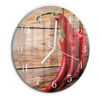 Round wall clock Chili peppers