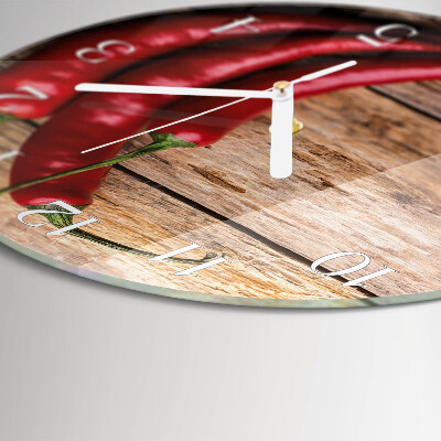 Round wall clock Chili peppers