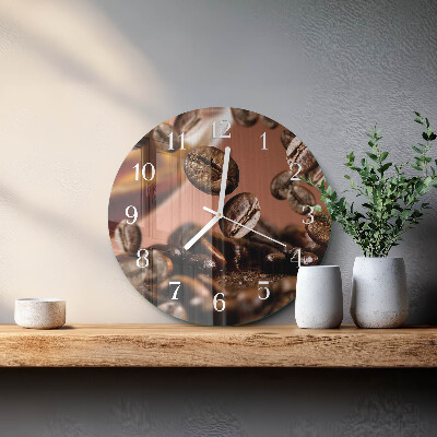 Round wall clock Coffee Beans