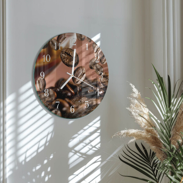 Round wall clock Coffee Beans