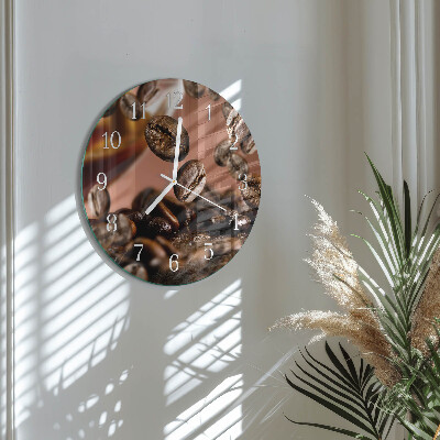Round wall clock Coffee Beans
