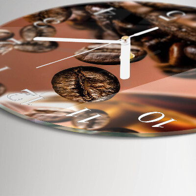 Round wall clock Coffee Beans