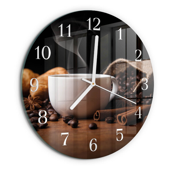 Round wall clock Coffee