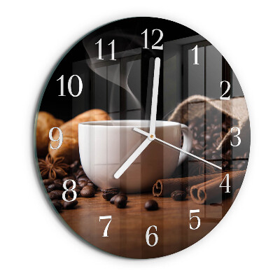 Round wall clock Coffee