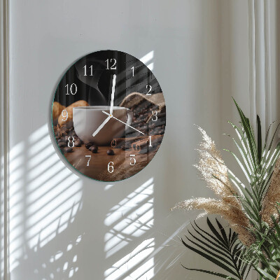 Round wall clock Coffee