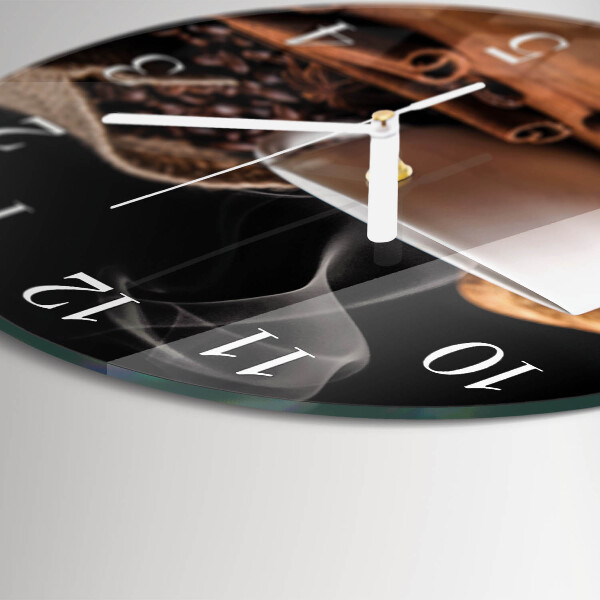 Round wall clock Coffee
