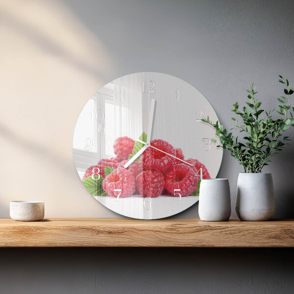 Round wall clock Raspberries