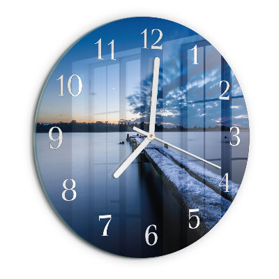 Round wall clock Landscape