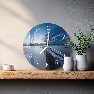 Round wall clock Landscape