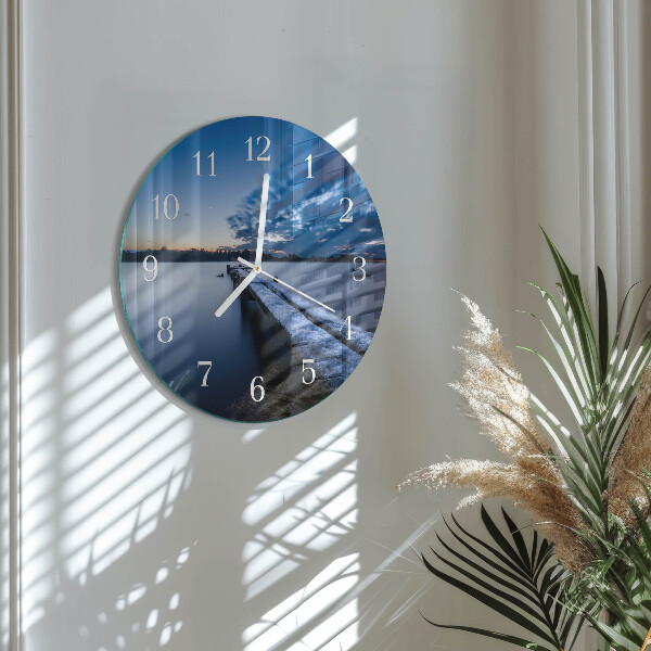 Round wall clock Landscape