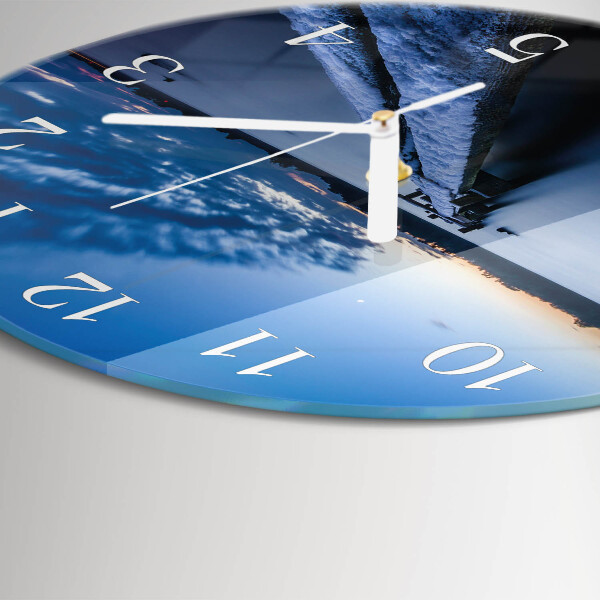 Round wall clock Landscape