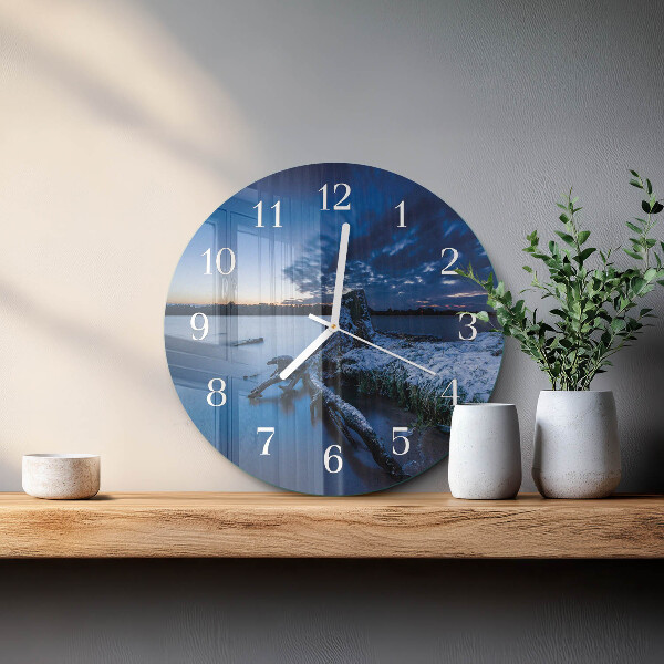 Round wall clock Landscape