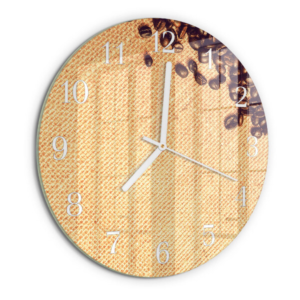 Round wall clock Coffee Beans