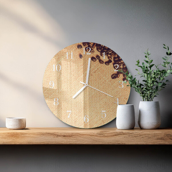 Round wall clock Coffee Beans