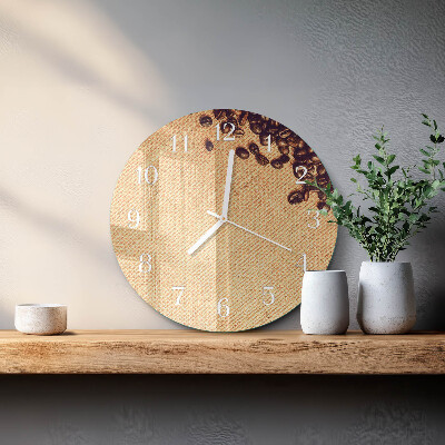 Round wall clock Coffee Beans