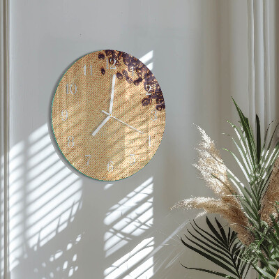 Round wall clock Coffee Beans