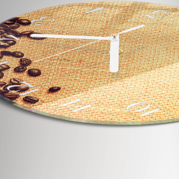 Round wall clock Coffee Beans