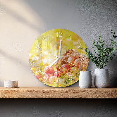 Round wall clock Apples