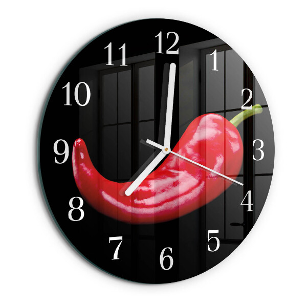 Round wall clock Chili peppers