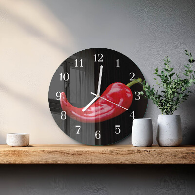 Round wall clock Chili peppers