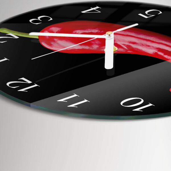 Round wall clock Chili peppers