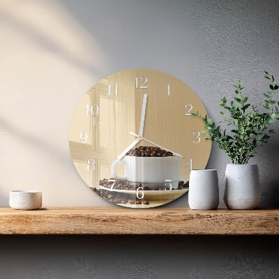 Round wall clock Coffee