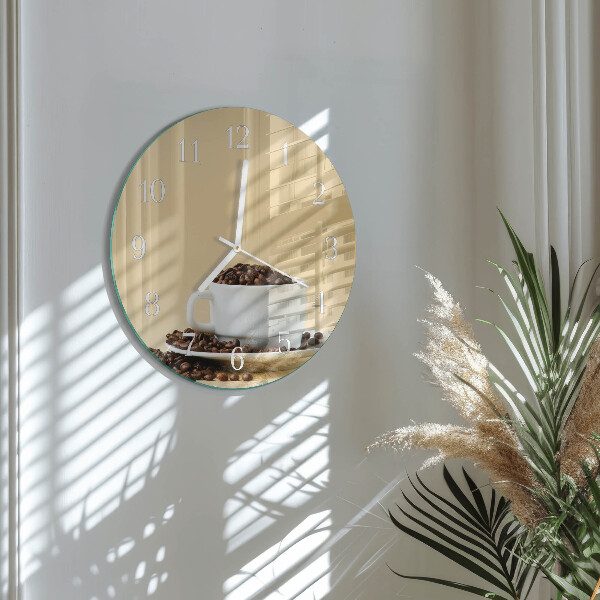 Round wall clock Coffee