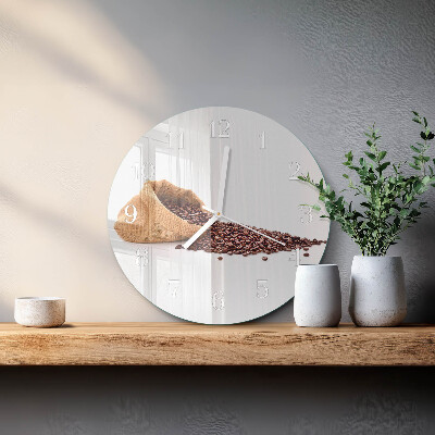 Round wall clock Coffee Beans