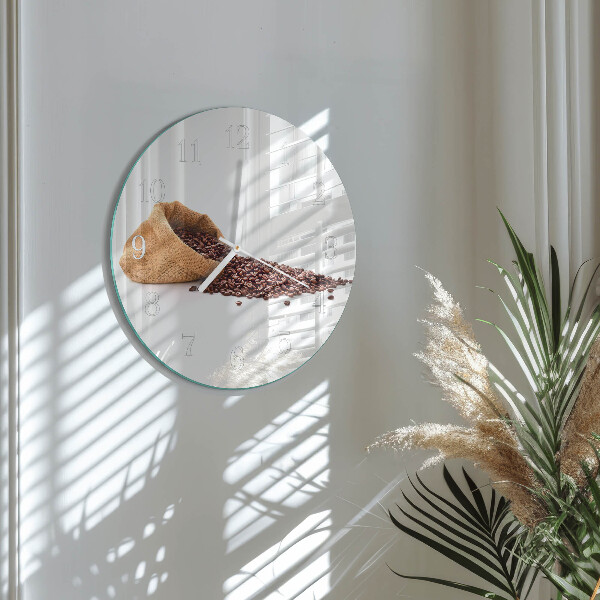 Round wall clock Coffee Beans