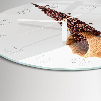 Round wall clock Coffee Beans